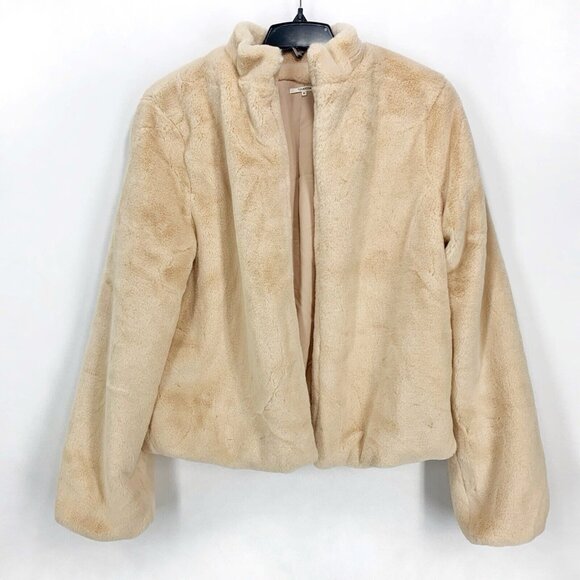 Tularosa Inori Faux Fur Jacket in Sand Stone Size M - Picture 2 of 8